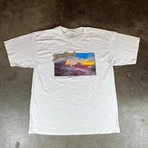90s vintage badlands National Park white t-shirt Men's Size XL